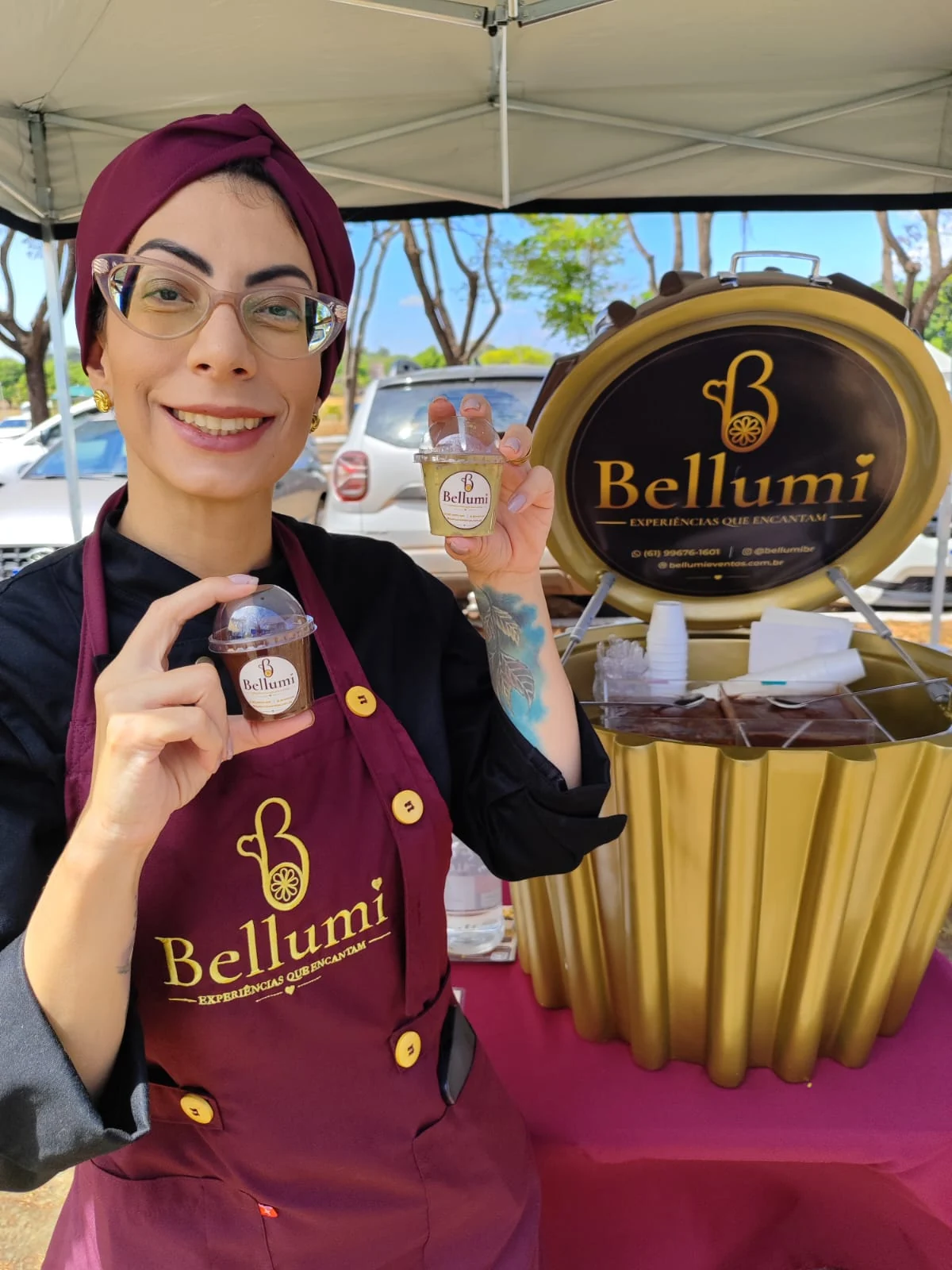 Chef Suzane apresenta brigadeiros de colher em feira