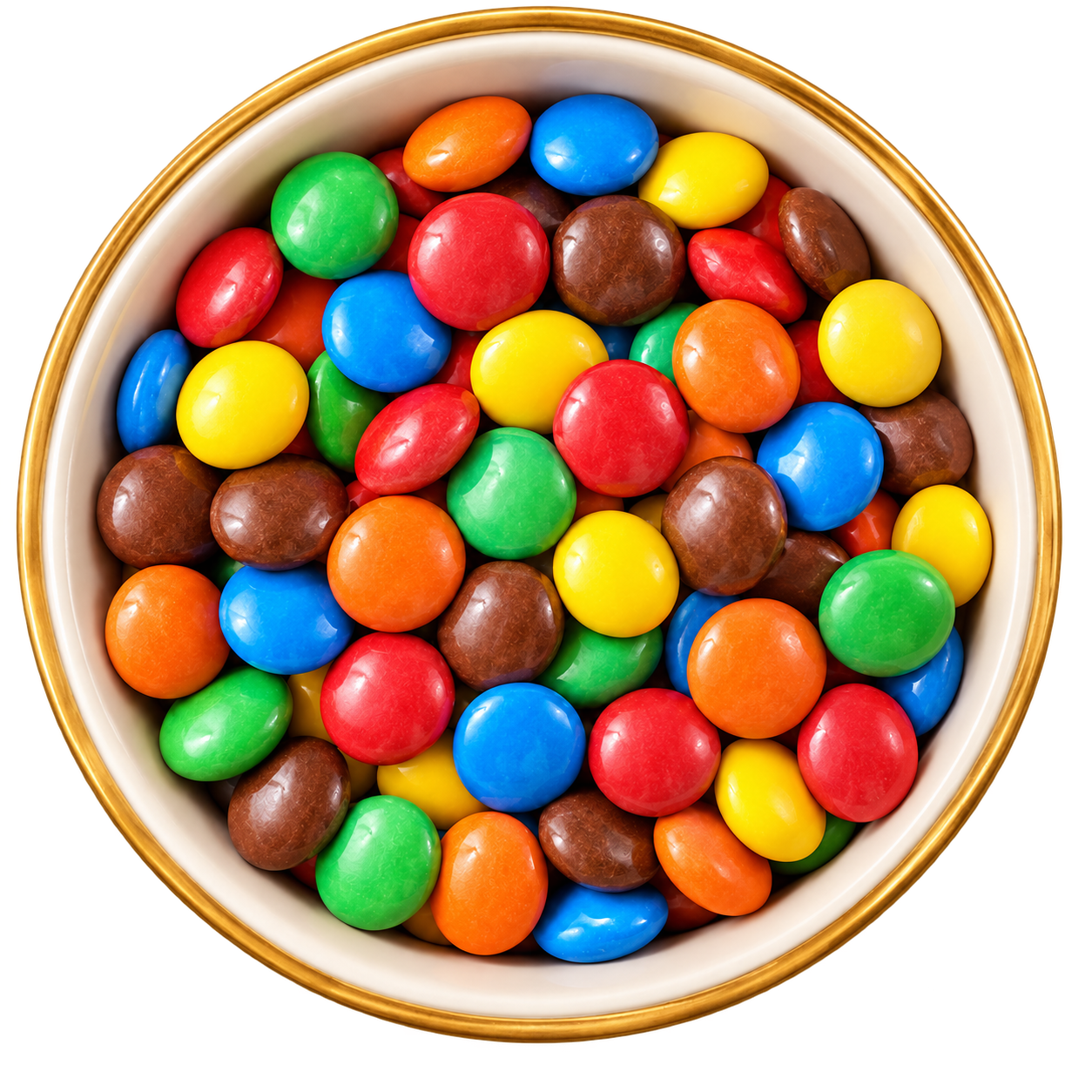 Confetes coloridos de chocolate no carrinho Bellumi